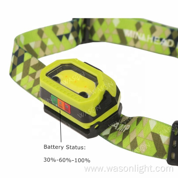 New Design Factory Wholesale Private Label Custom USB Rechargeable Plastic Mini COB Induction Led Headlamp For Running